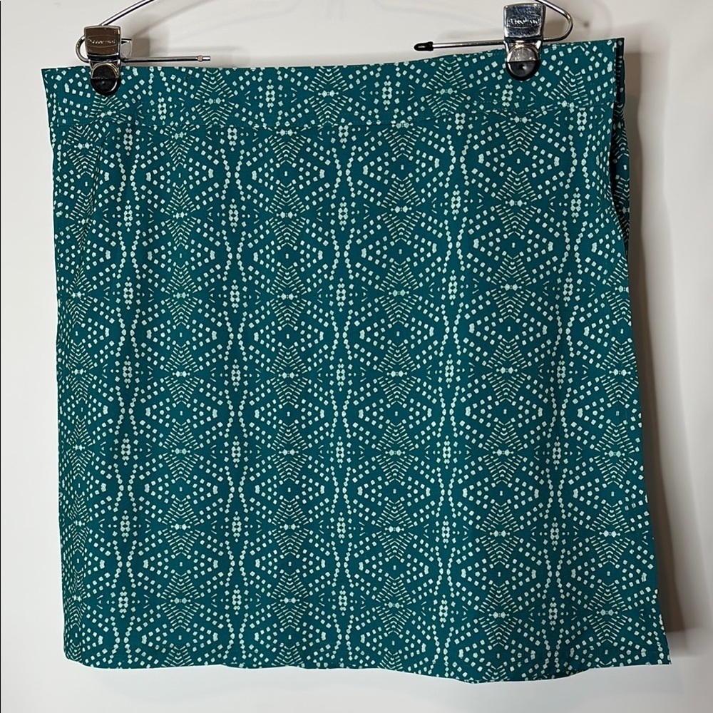 Rip Skirt Hawaii Teal Patterned Skirt